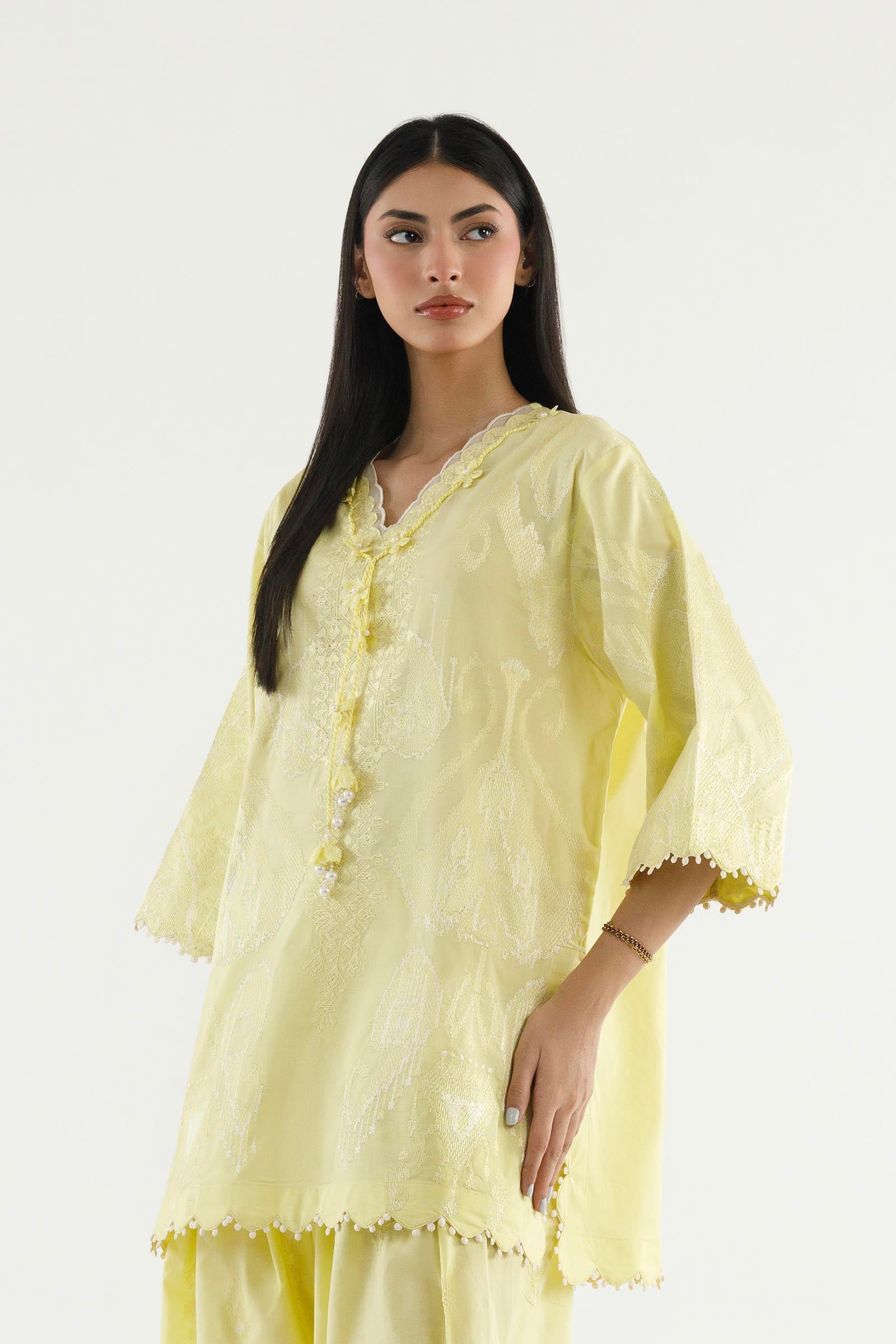 Stitched Embroidered Lawn Shirt+ Shalwar Secondary image