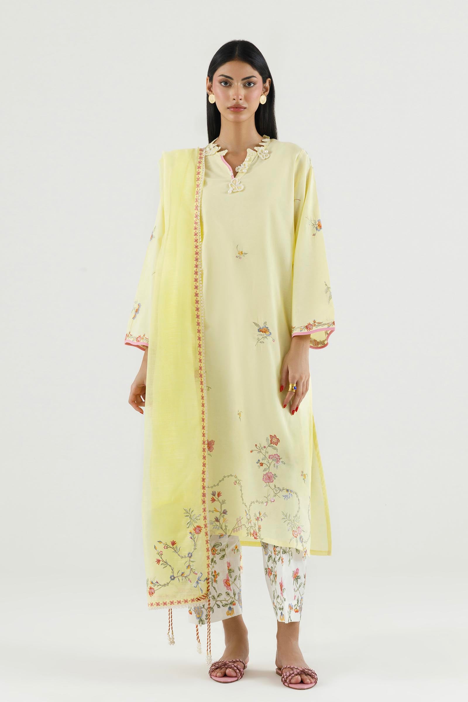 Stitched Embroidered Lawn Suit Main image