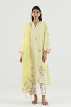 Stitched Embroidered Lawn Suit