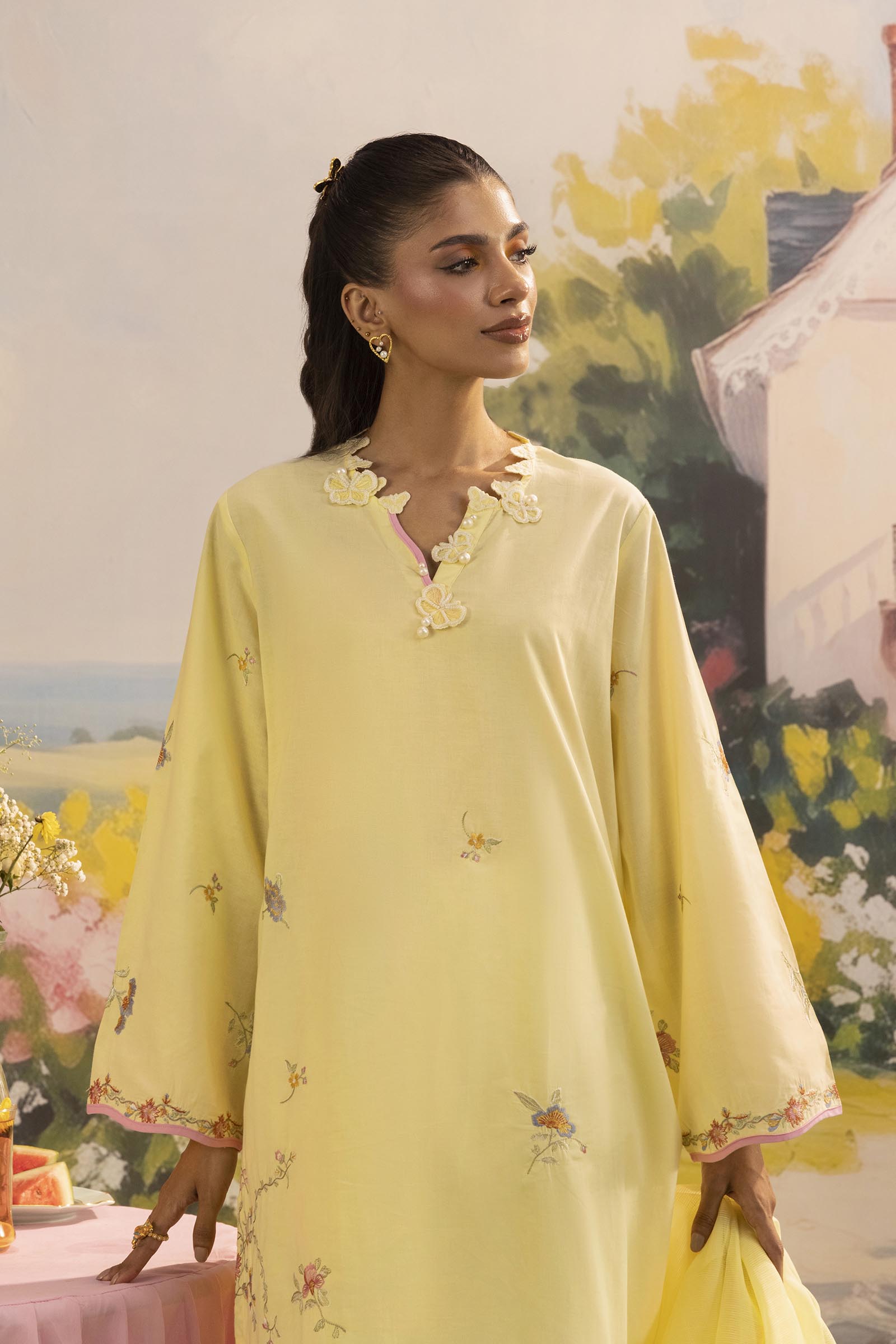 Stitched Embroidered Lawn Suit