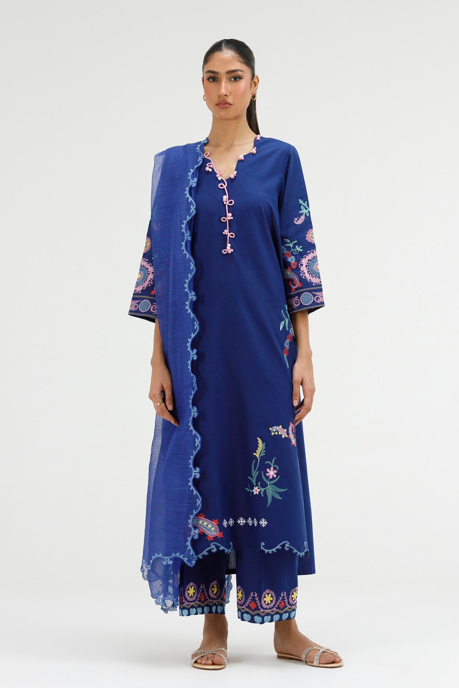 Stitched Embroidered Lawn Suit Main image