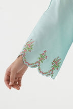 Stitched Embroidered Slub Lawn Suit