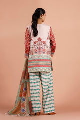Stitched Embroidered Raw Silk Suit