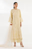 Stitched Embroidered Sheesha Silk Shirt+ Culotte
