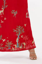 Stitched Embroidered Raw Silk Shirt