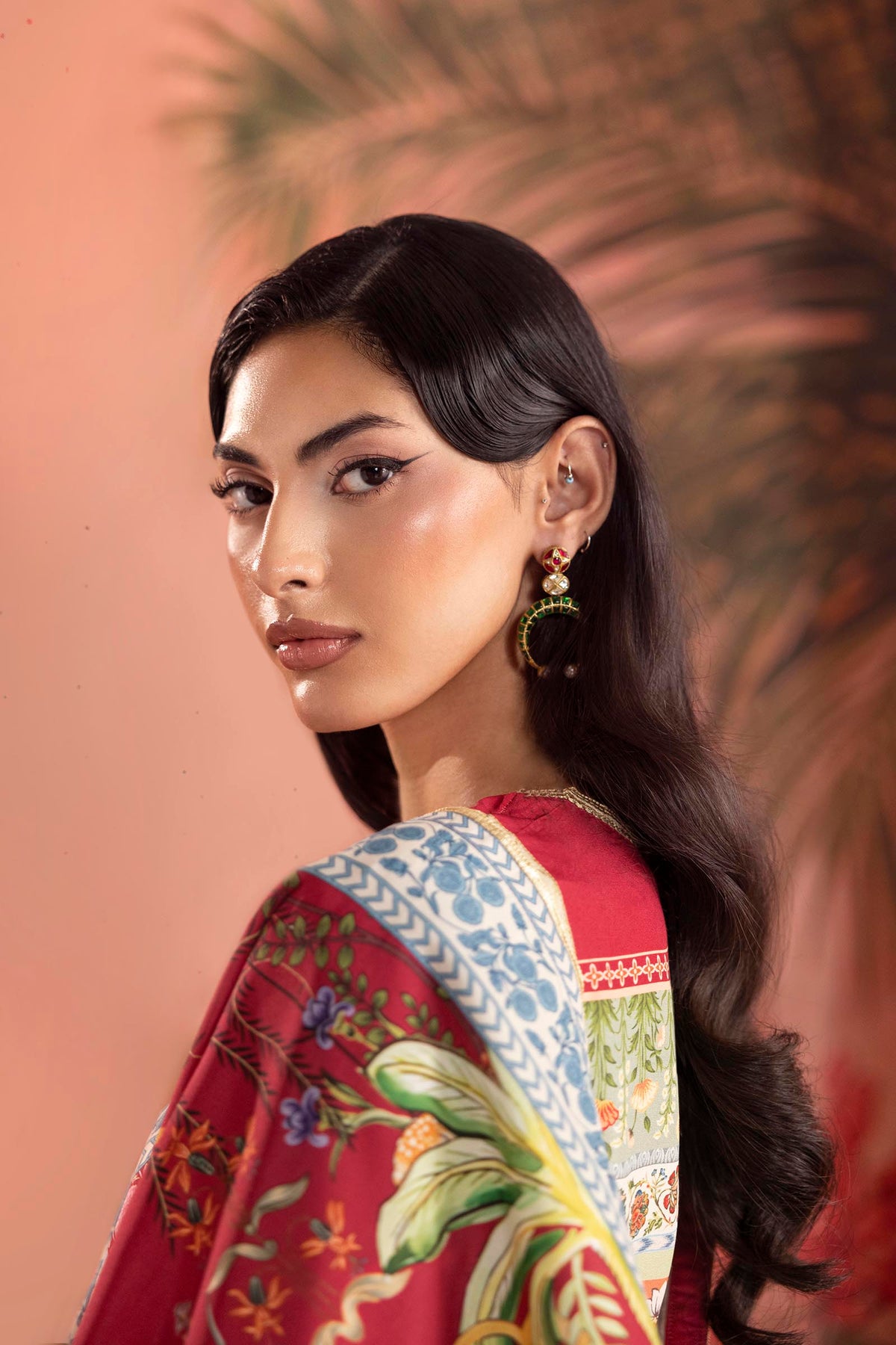 Stitched Embroidered Raw Silk Suit