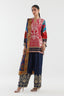 Stitched Embroidered Raw Silk Suit