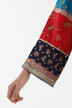 Stitched Embroidered Raw Silk Suit