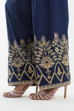Stitched Embroidered Raw Silk Suit