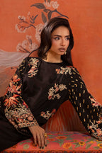 Stitched Embroidered Raw Silk Shirt