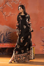 Stitched Embroidered Raw Silk Shirt