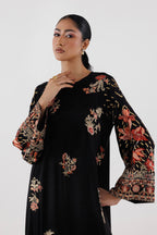 Stitched Embroidered Raw Silk Shirt