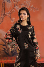 Stitched Embroidered Raw Silk Shirt