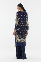 Stitched Embroidered Raw Silk Shirt+ Bottom
