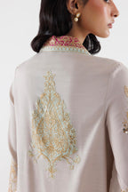 Stitched Embroidered Raw Silk Suit