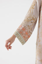 Stitched Embroidered Raw Silk Suit
