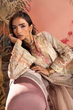 Stitched Embroidered Raw Silk Suit
