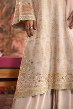 Stitched Embroidered Raw Silk Suit