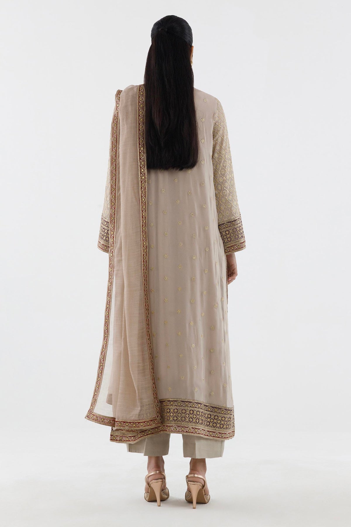 Stitched Embroidered Georgette Suit