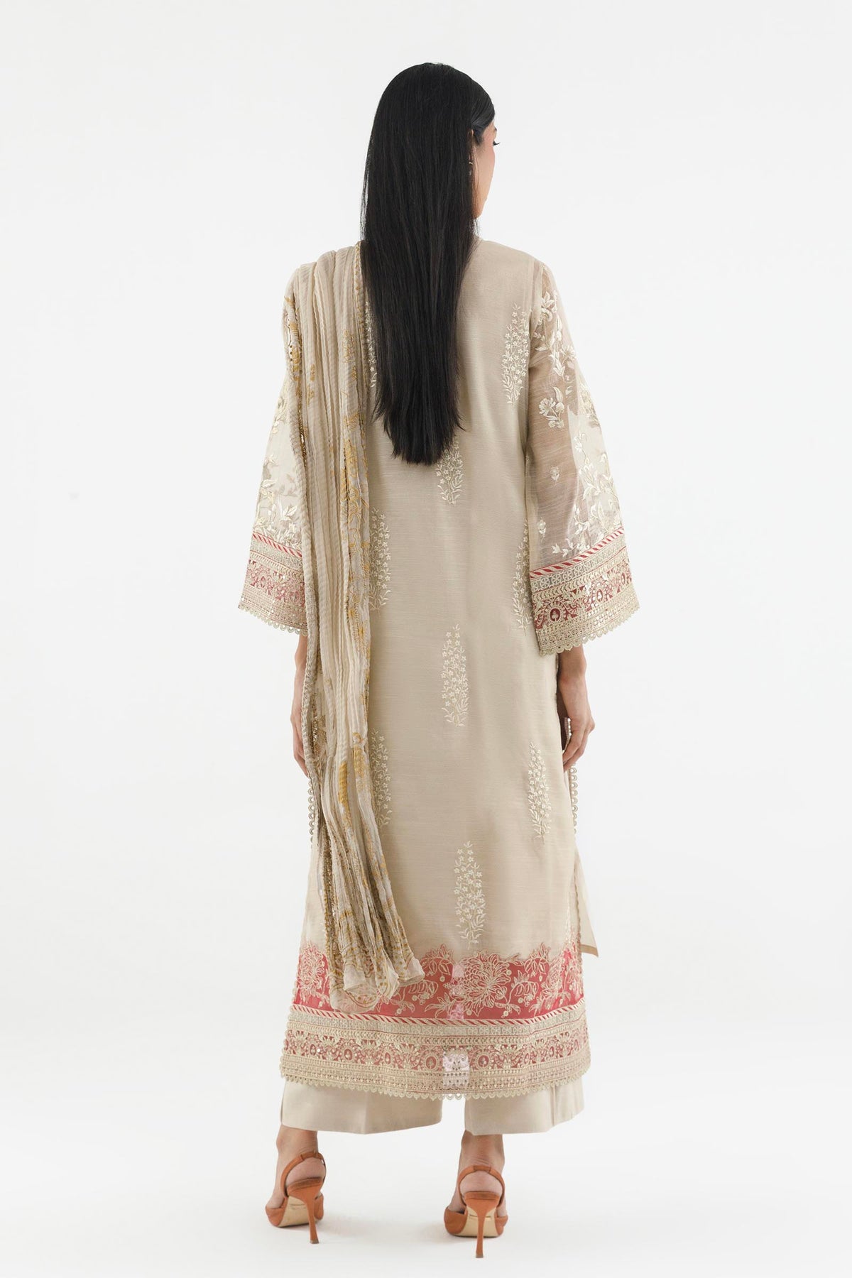 Stitched Embroidered Slub Suit