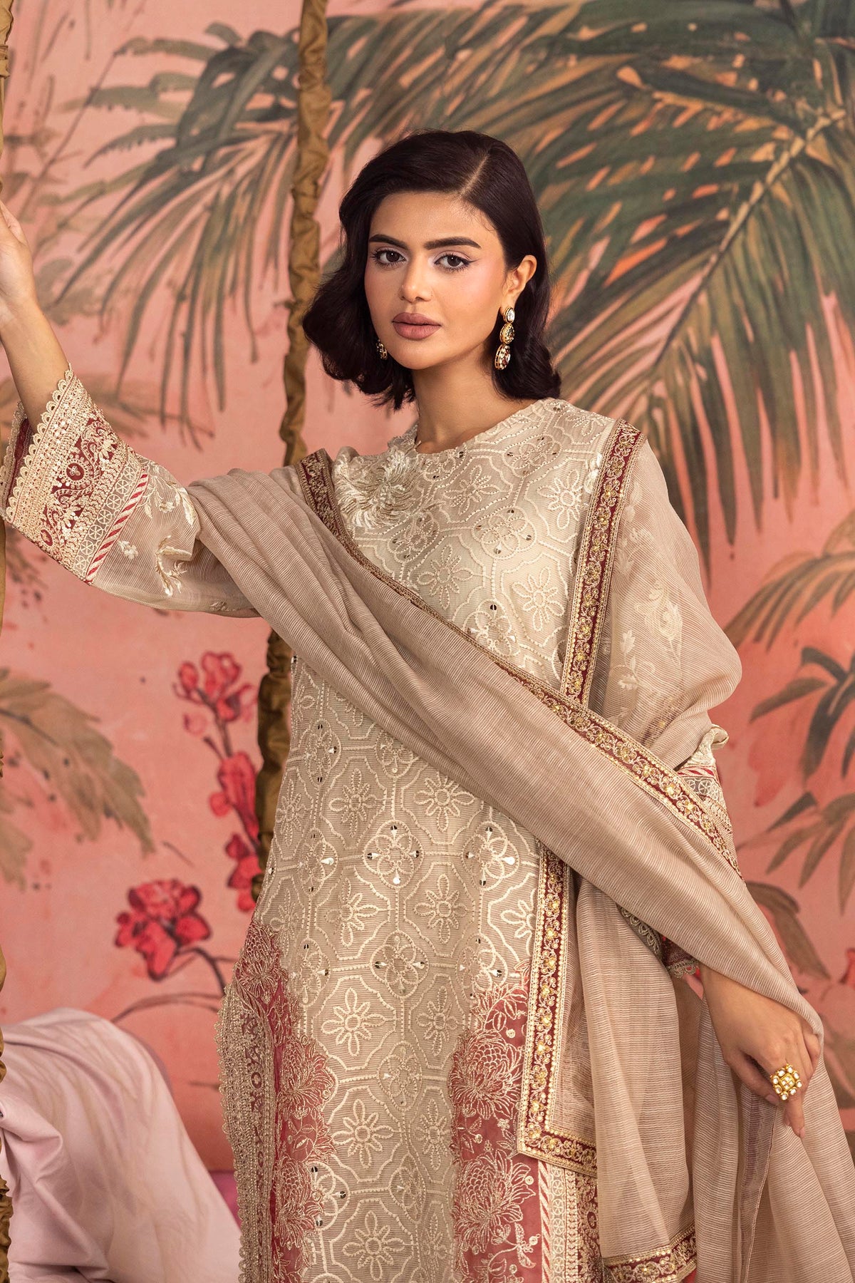 Stitched Embroidered Slub Suit