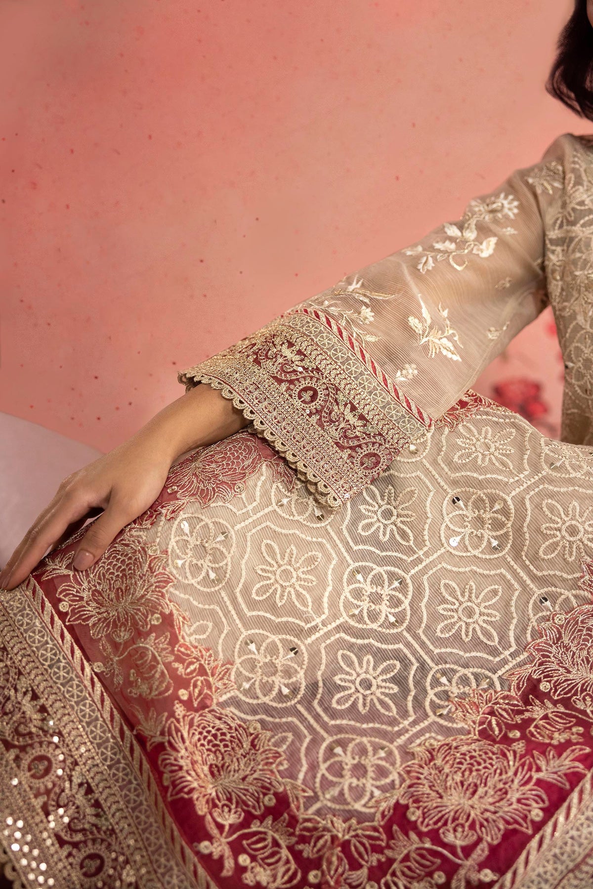 Stitched Embroidered Slub Suit