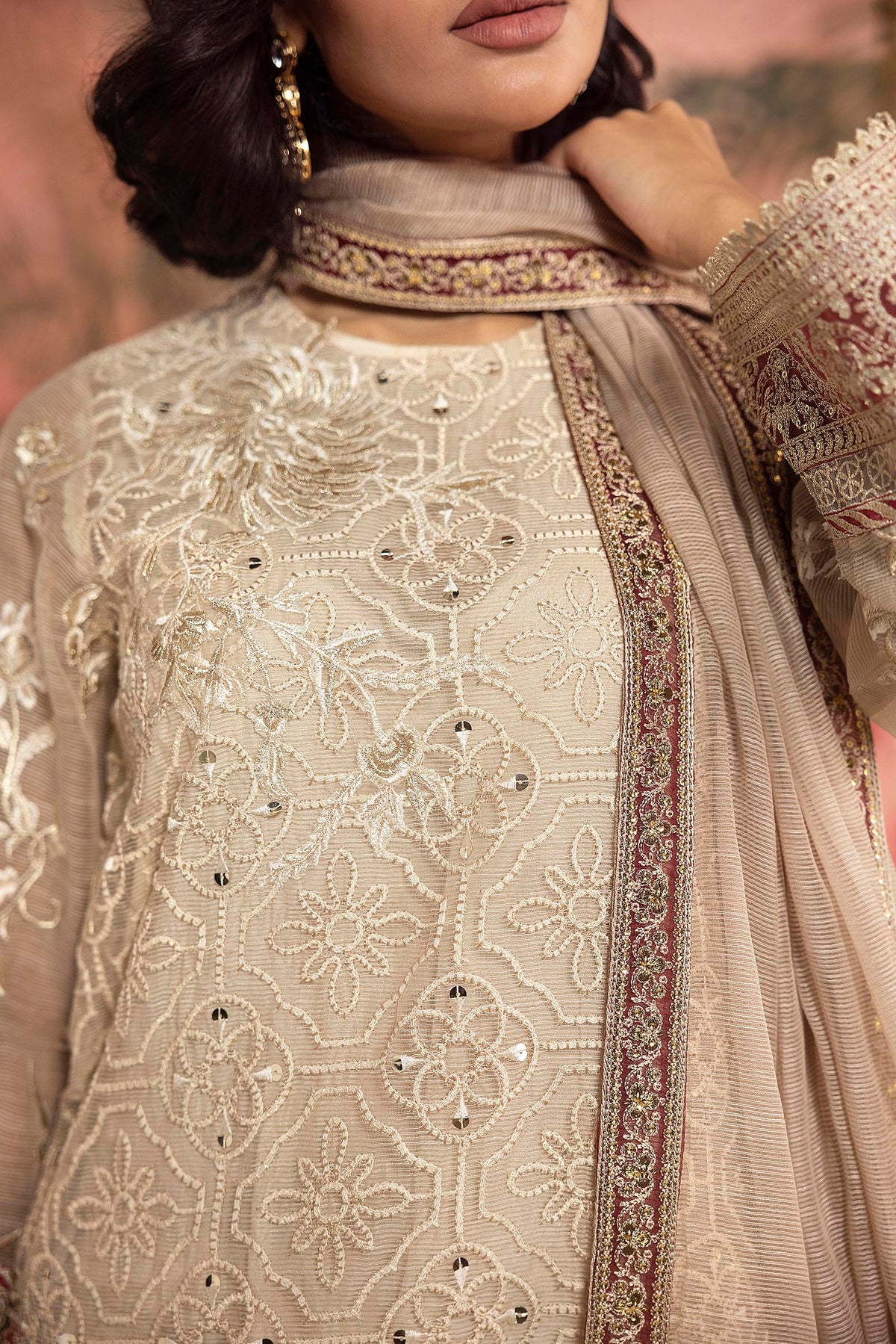 Stitched Embroidered Slub Suit