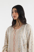 Stitched Embroidered Raw Silk Suit