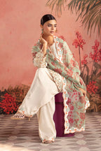 Stitched Embroidered Raw Silk Suit