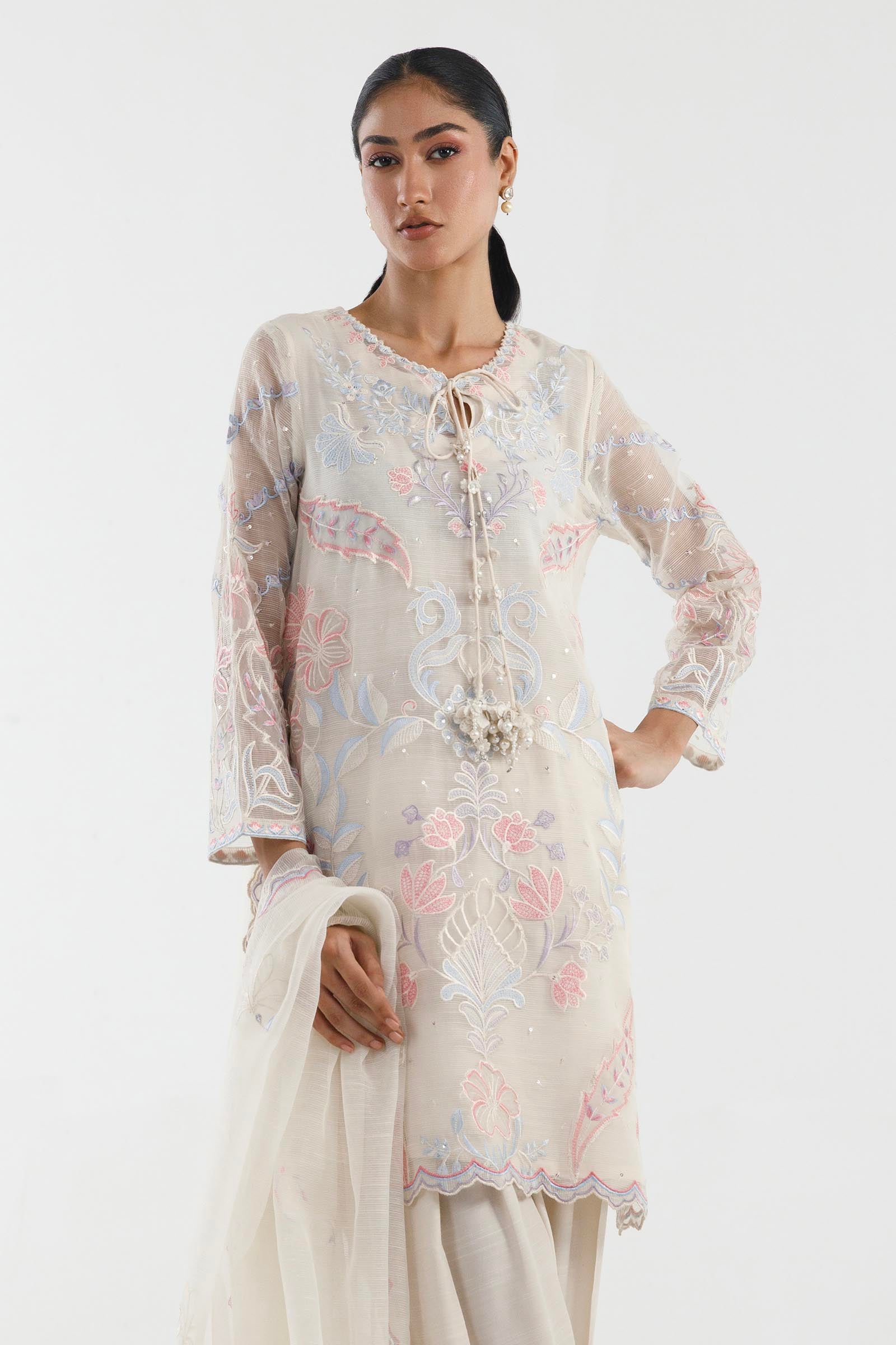 Stitched Embroidered Slub Suit Secondary image