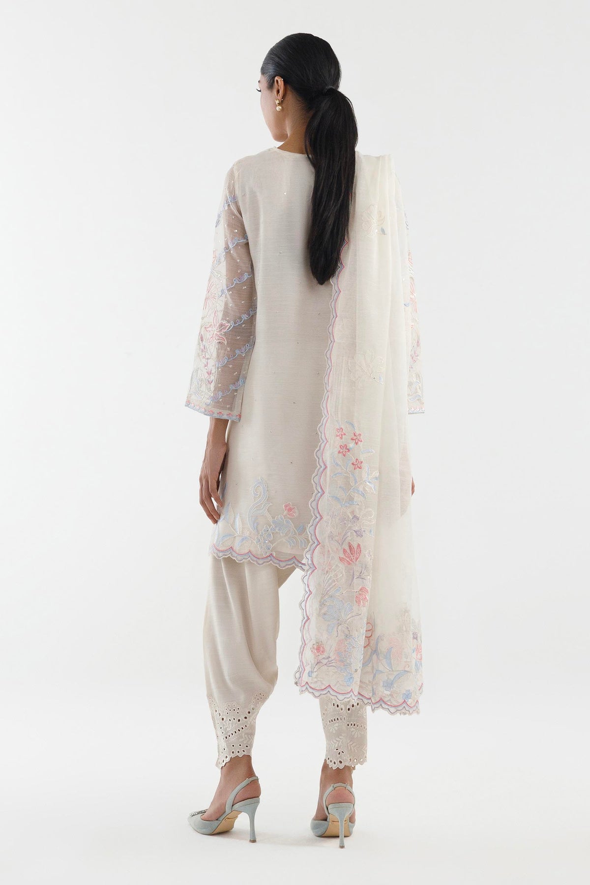 Stitched Embroidered Slub Suit