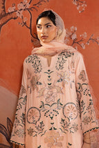 Stitched Embroidered Raw Silk Suit