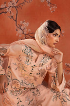 Stitched Embroidered Raw Silk Suit