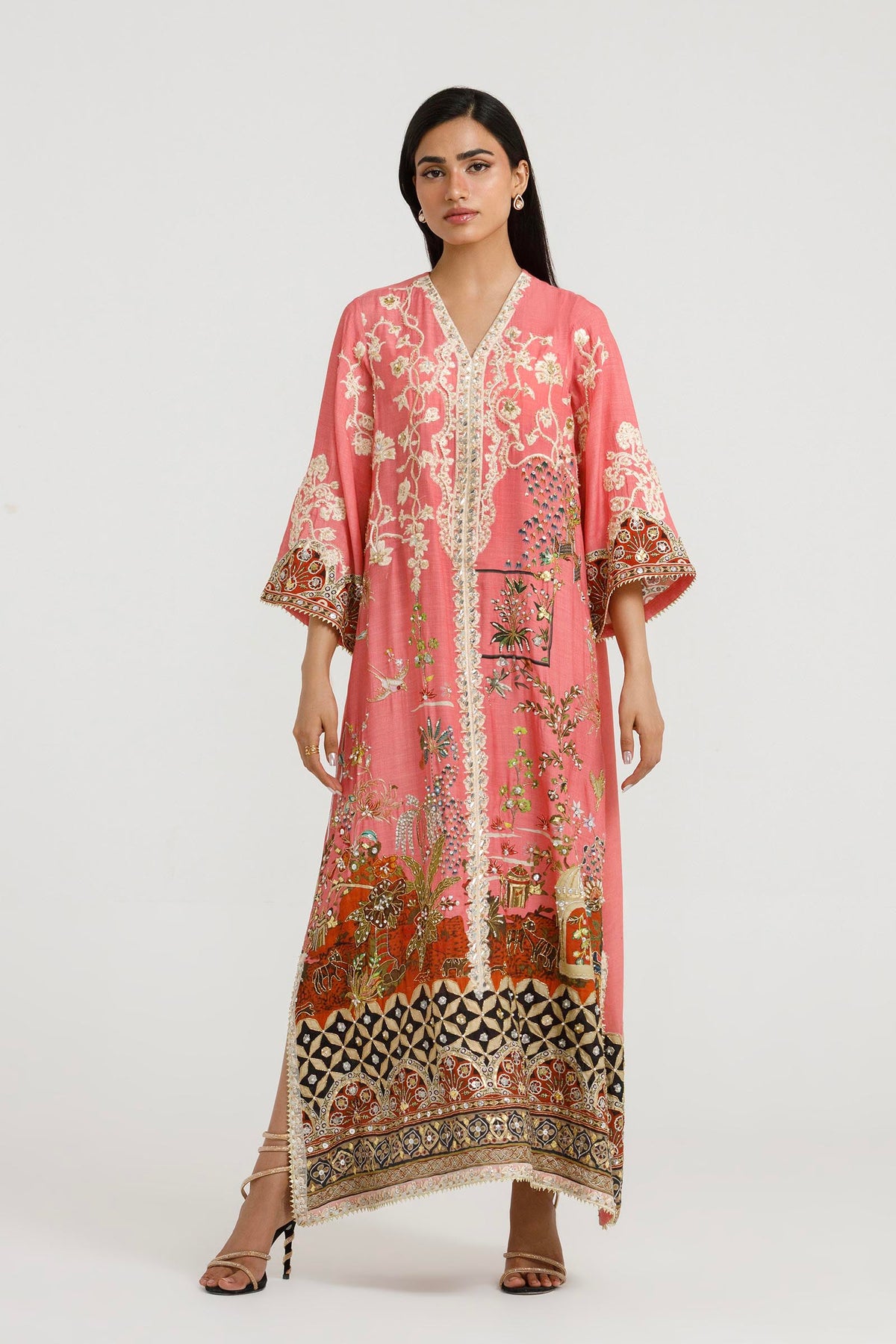 Stitched Luxury Embroidered Raw Silk Shirt