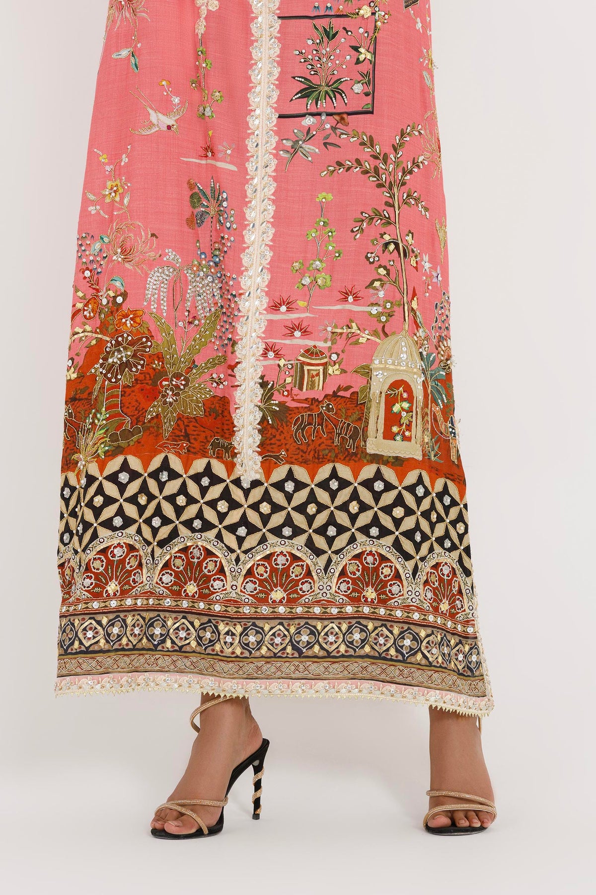 Stitched Luxury Embroidered Raw Silk Shirt