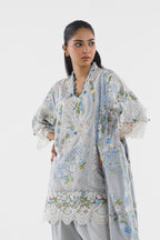Stitched Embroidered Lawn Suit