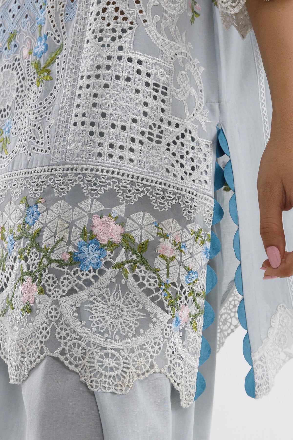 Stitched Embroidered Lawn Suit