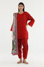 Stitched Embroidered Lawn Suit