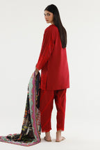 Stitched Embroidered Lawn Suit