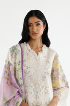 Stitched Embroidered Lawn Suit