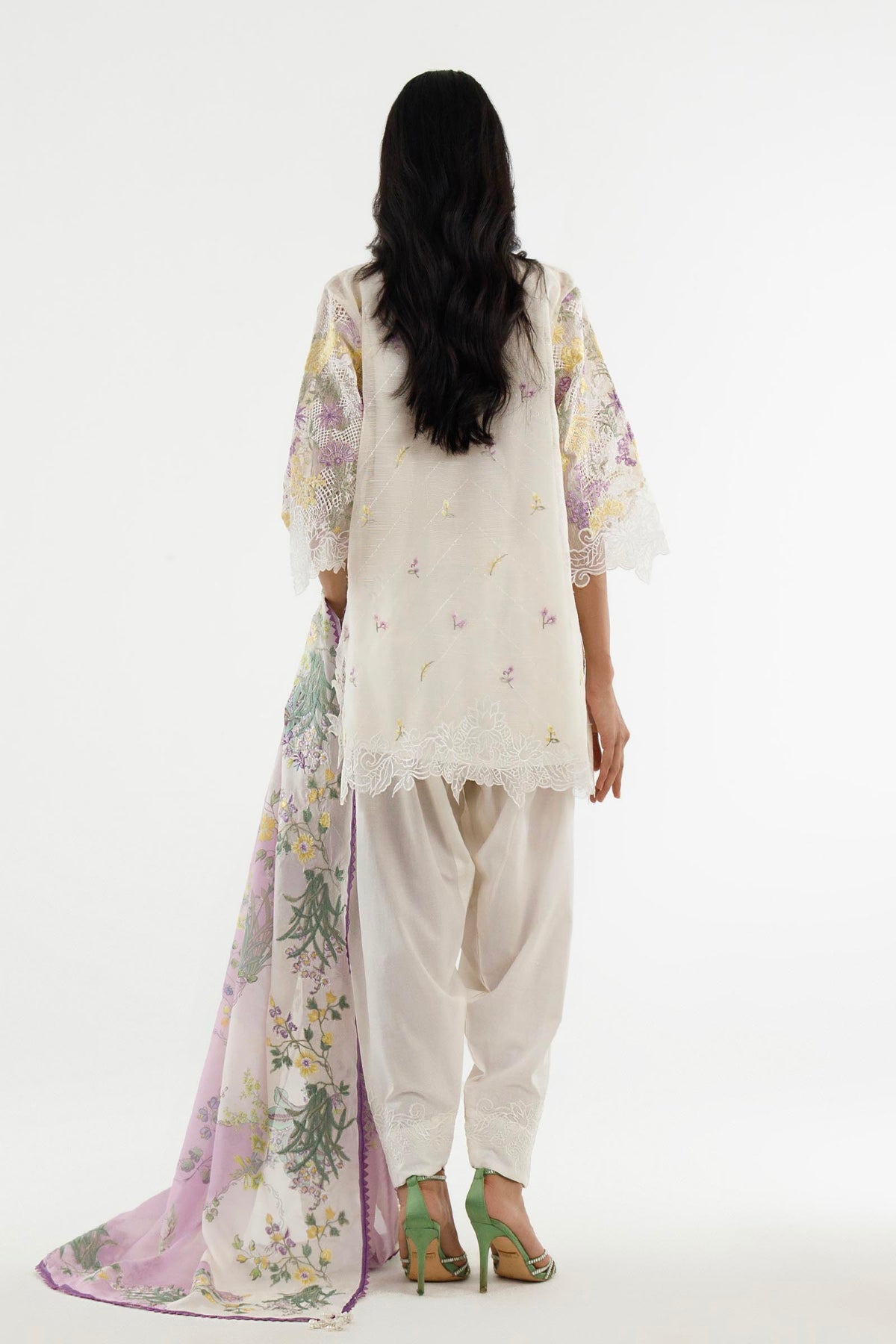 Stitched Embroidered Lawn Suit