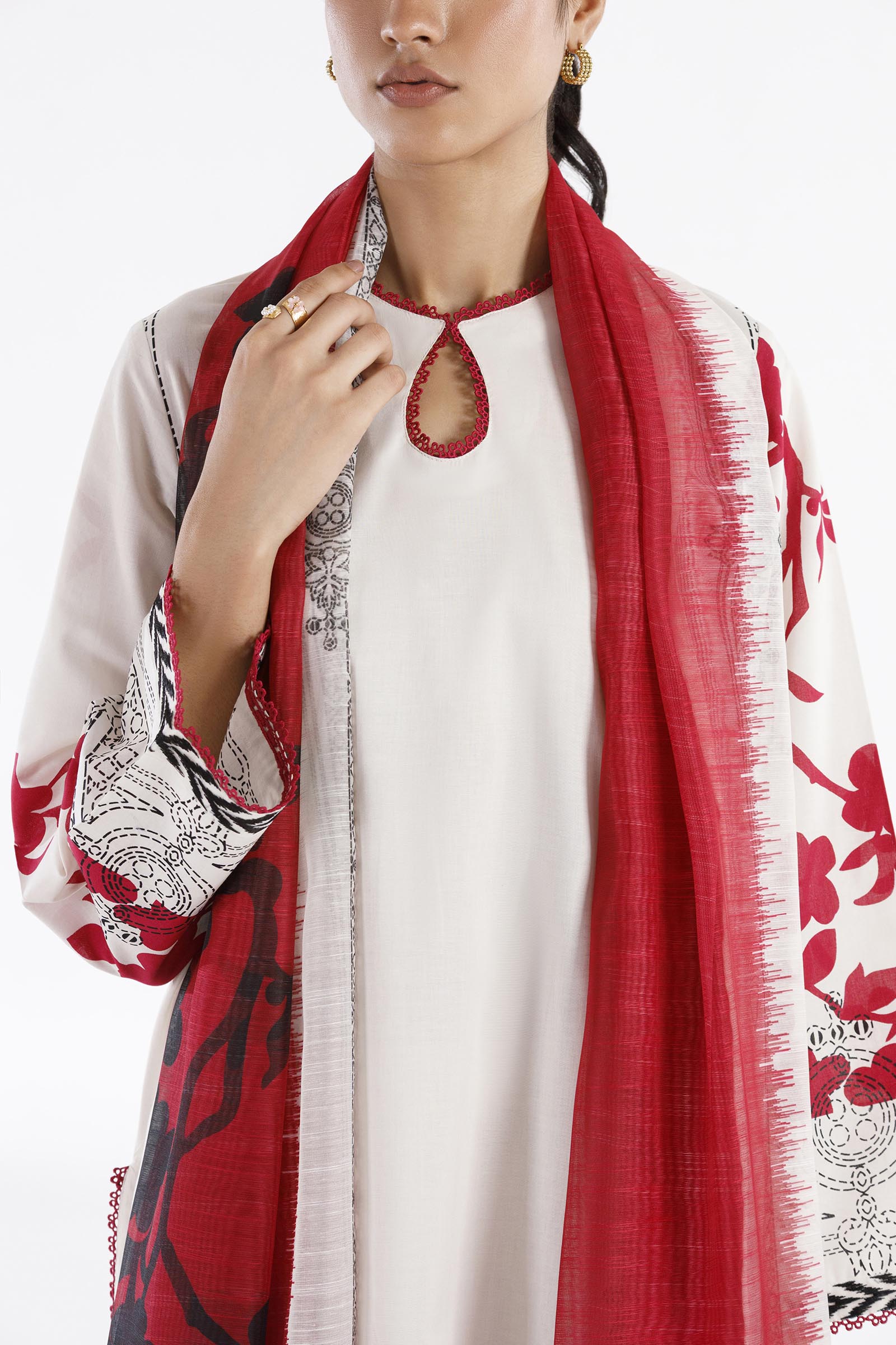 Stitched Printed Lawn Suit Secondary image