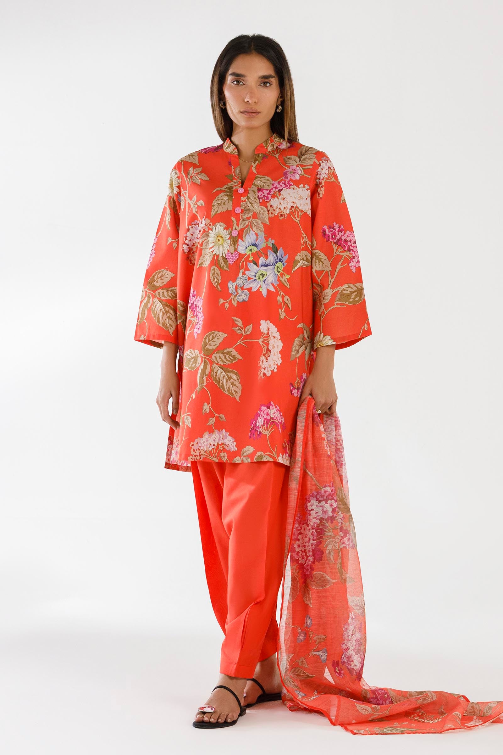Stitched Printed Lawn Suit Main image