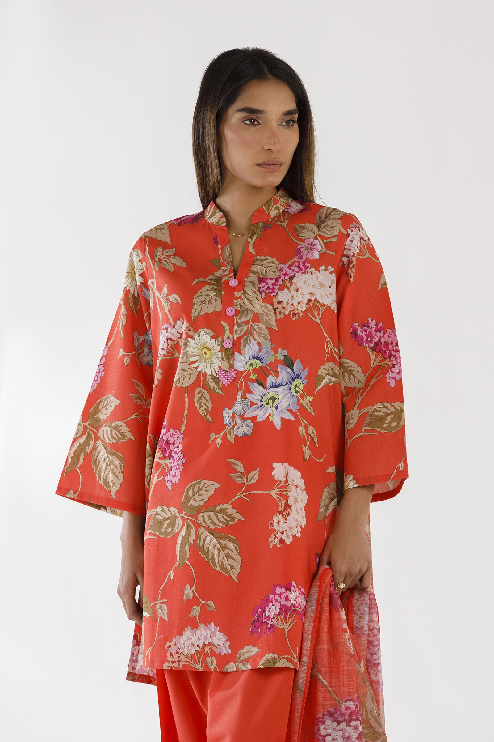 Stitched Printed Lawn Suit Secondary image