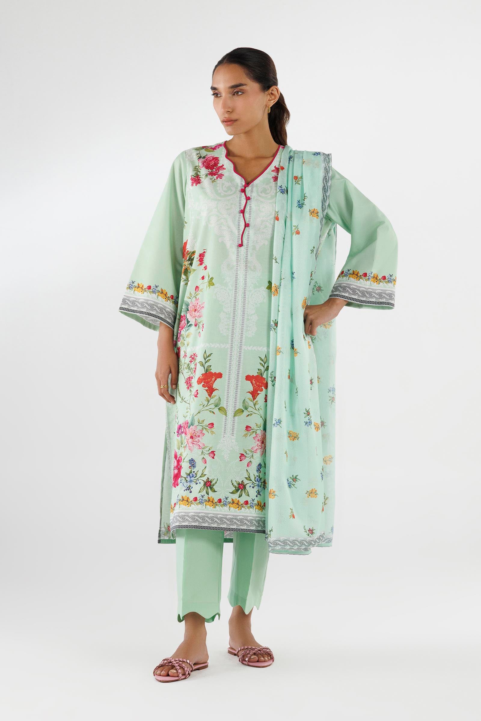 Stitched Printed Lawn Suit Main image