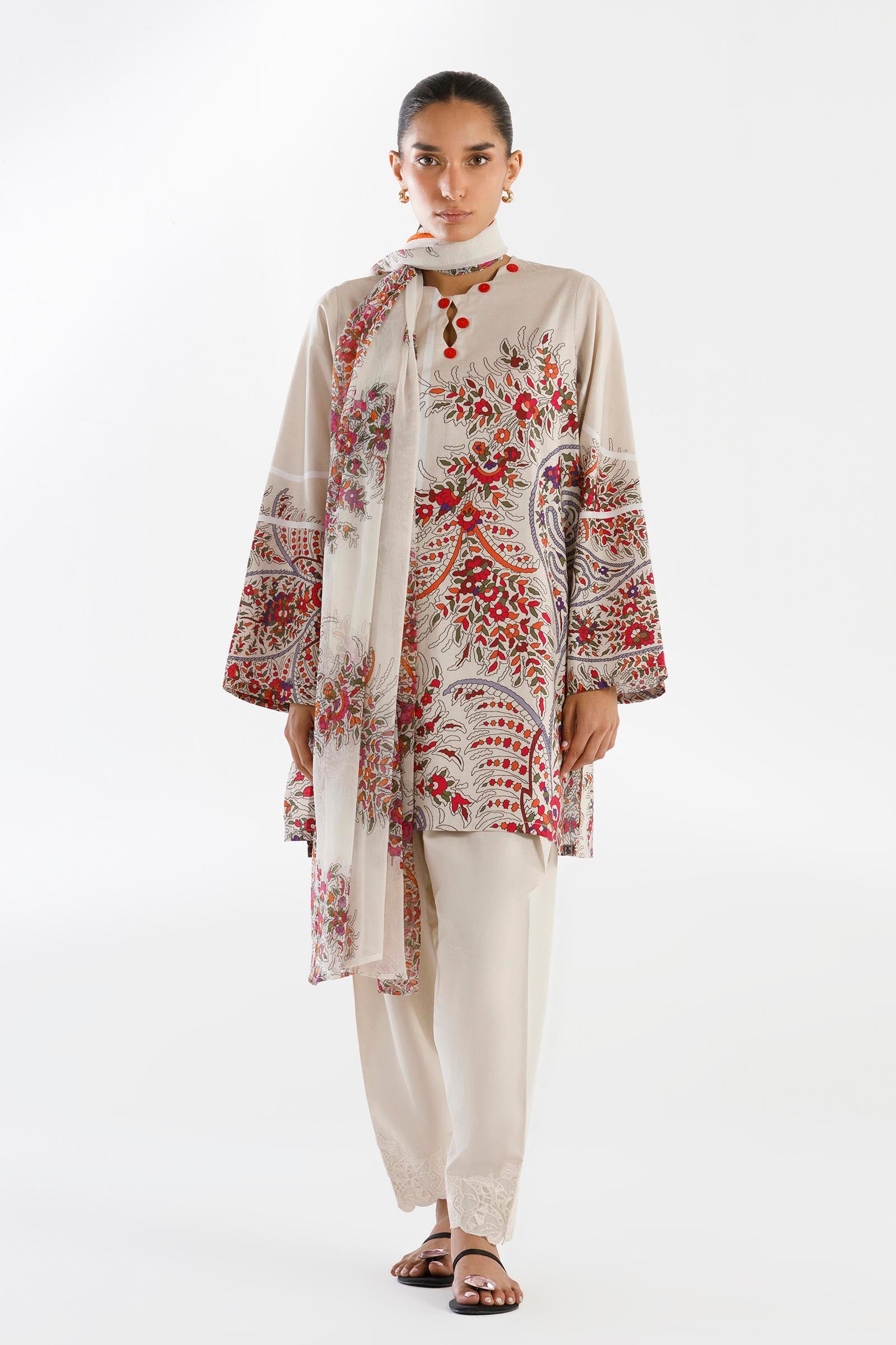 Stitched Printed Lawn Suit Main image