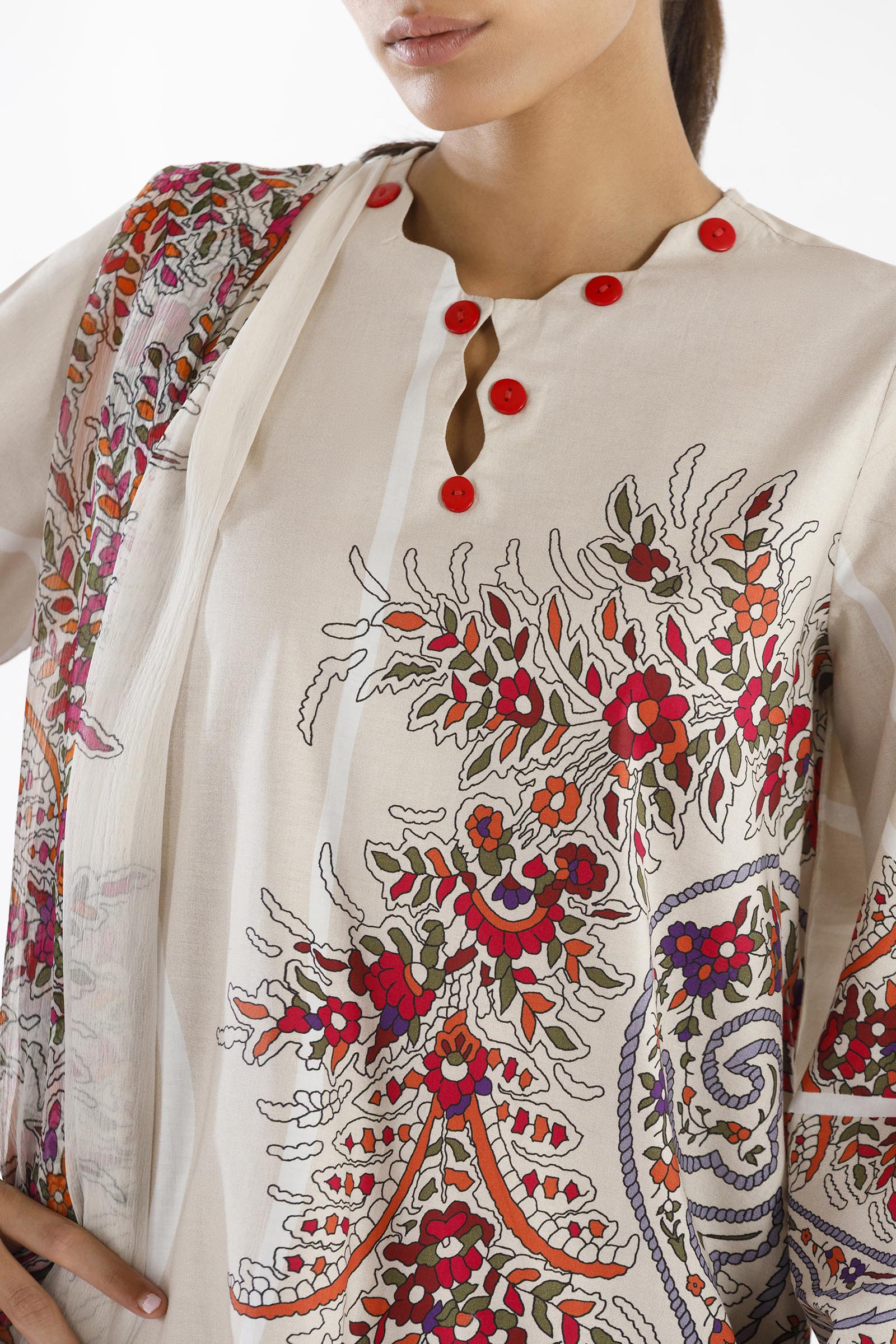 Stitched Printed Lawn Suit Secondary image