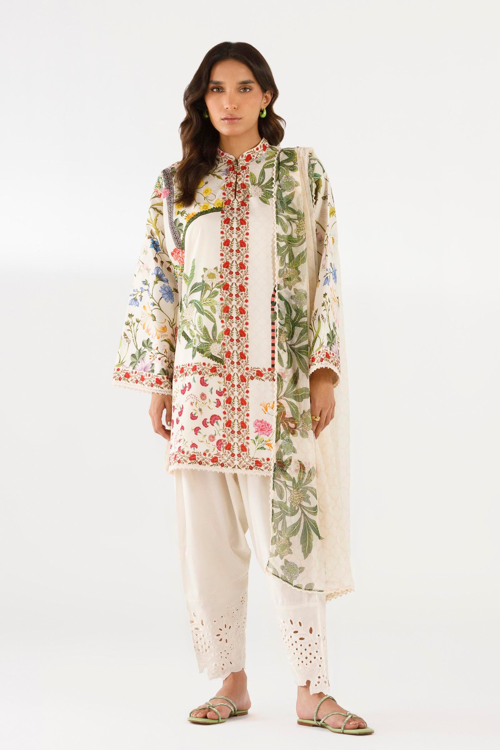 Stitched Printed Lawn Shirt+ Dupatta Main image