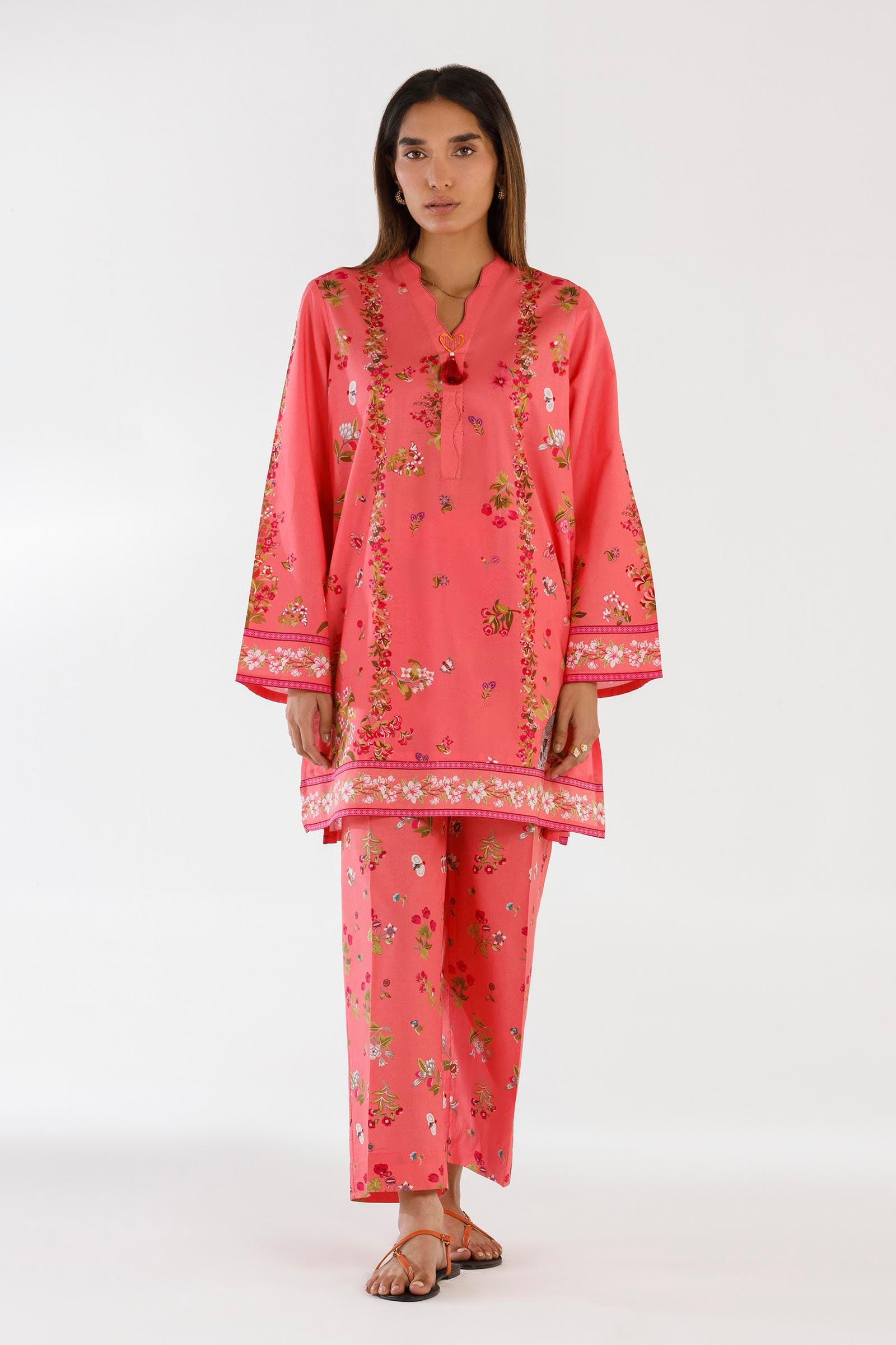 Stitched Printed Lawn Shirt+ Culotte Main image