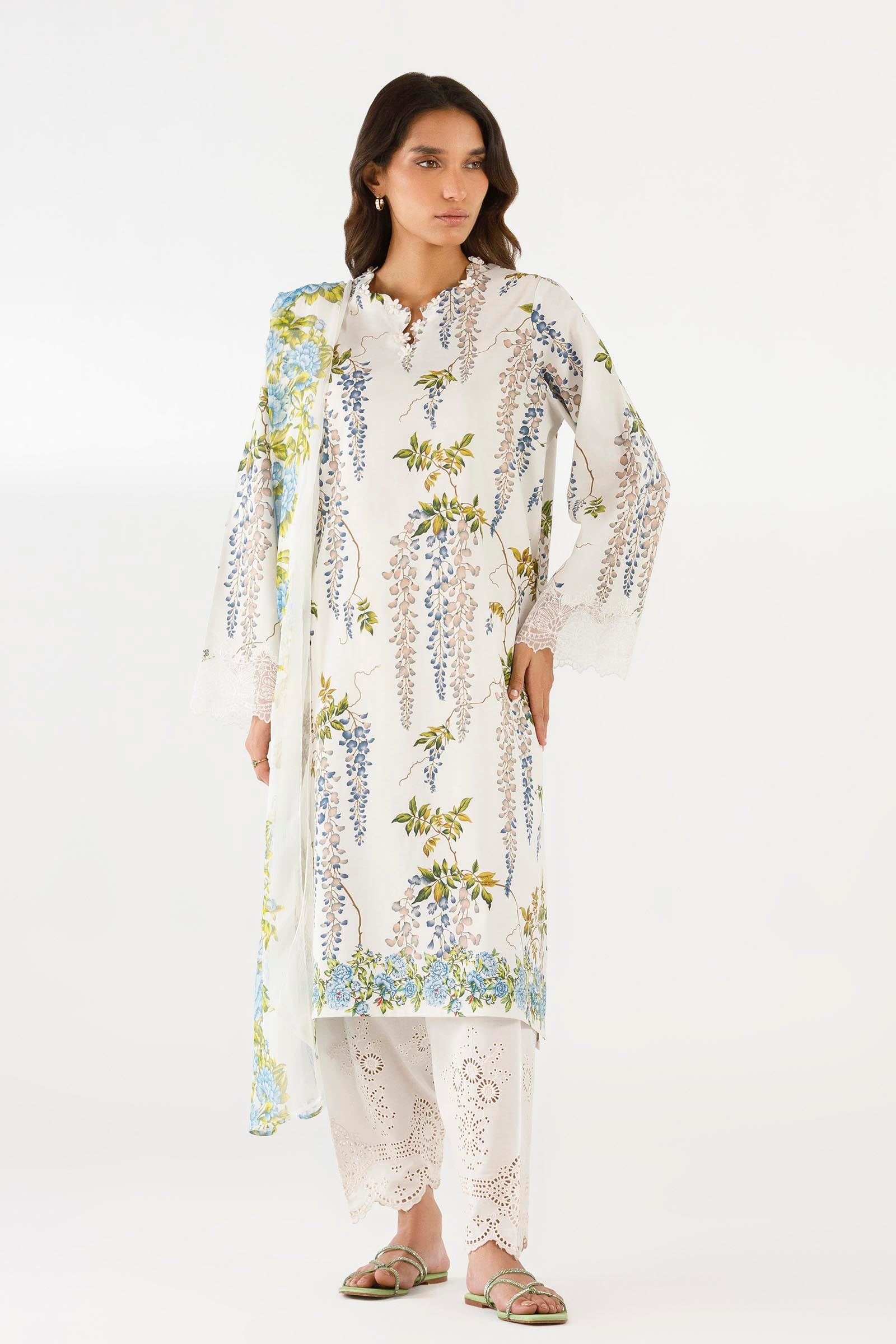 Stitched Printed Lawn Shirt+ Dupatta Main image